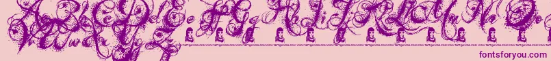 AngelsMessage Font – Purple Fonts on Pink Background