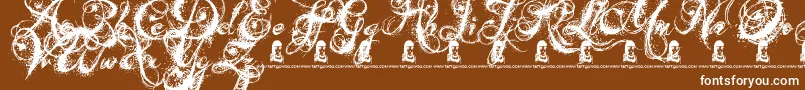 AngelsMessage Font – White Fonts on Brown Background