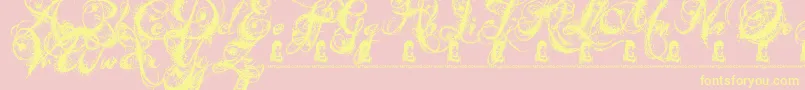 AngelsMessage Font – Yellow Fonts on Pink Background