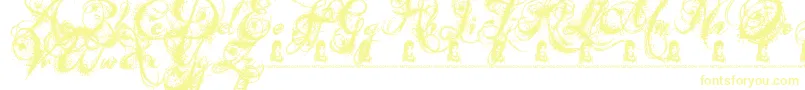 AngelsMessage Font – Yellow Fonts on White Background