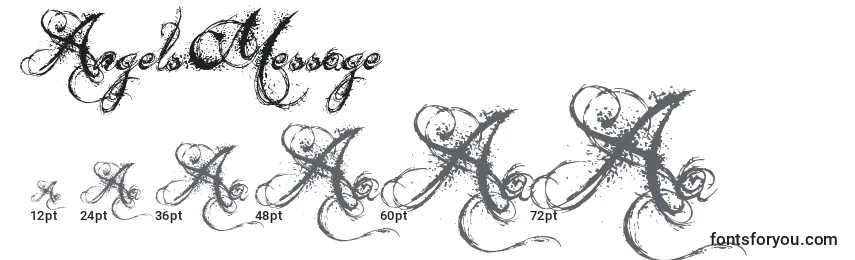 Размеры шрифта AngelsMessage