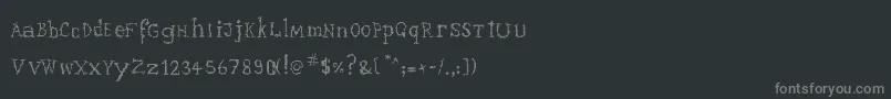 Fonte Pixxary – fontes cinzas em um fundo preto