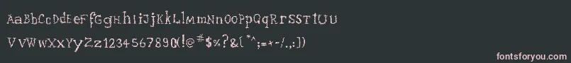 フォントPixxary – 黒い背景にピンクのフォント