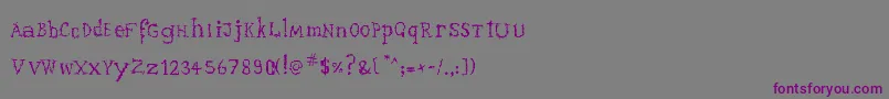 Шрифт Pixxary – фиолетовые шрифты на сером фоне