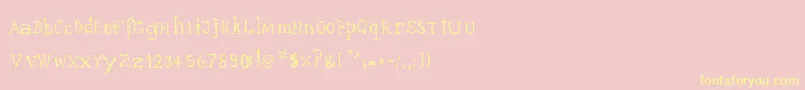 Pixxary Font – Yellow Fonts on Pink Background