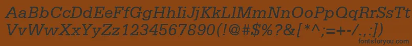 SerifaLt56Italic Font – Black Fonts on Brown Background