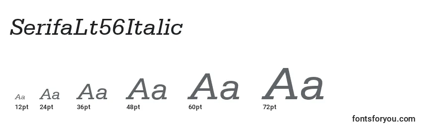 SerifaLt56Italic Font Sizes