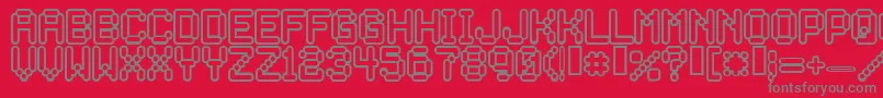 Rocketma Font – Gray Fonts on Red Background