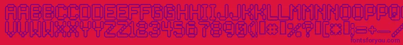 Rocketma Font – Purple Fonts on Red Background