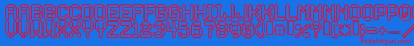 Шрифт Rocketma – красные шрифты на синем фоне