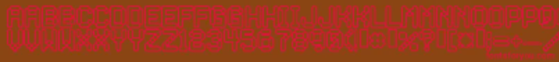 Rocketma Font – Red Fonts on Brown Background