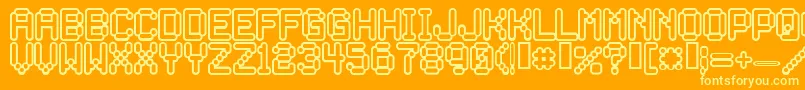 Rocketma Font – Yellow Fonts on Orange Background