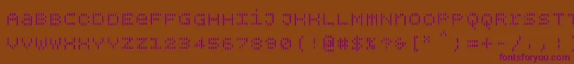 Шрифт Bpdotsunicaseverticalbold – фиолетовые шрифты на коричневом фоне