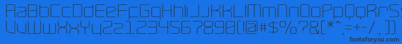 Weitere Informationen zur Ravethin-Schriftart Ravethin-Schriftart – Schwarze Schriften auf blauem Hintergrund