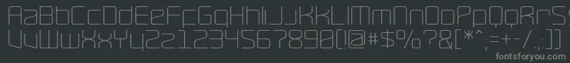 Ravethin-Schriftart – Graue Schriften auf schwarzem Hintergrund
