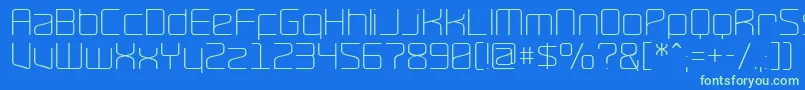 Ravethin Font – Green Fonts on Blue Background