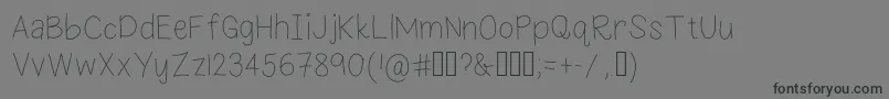LeaningOnEverlastingArms Font – Black Fonts on Gray Background