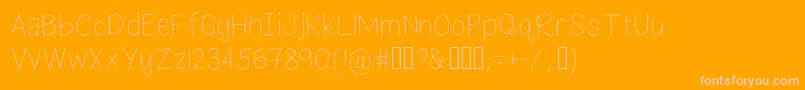LeaningOnEverlastingArms Font – Pink Fonts on Orange Background