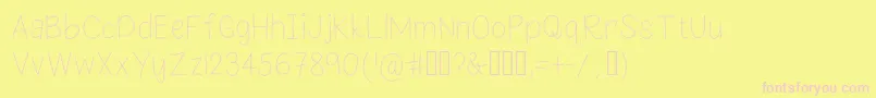 LeaningOnEverlastingArms Font – Pink Fonts on Yellow Background
