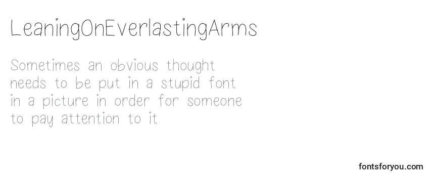 Review of the LeaningOnEverlastingArms Font