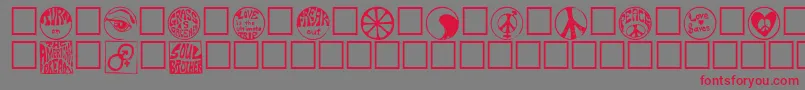Hippystampa Font – Red Fonts on Gray Background