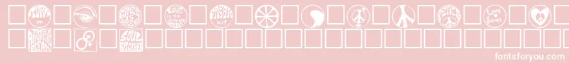 フォントHippystampa – ピンクの背景に白い文字