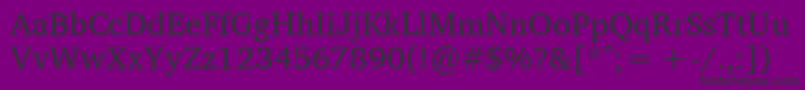 Charissilr Font – Black Fonts on Purple Background