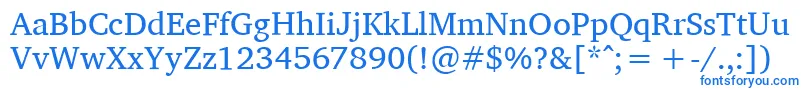 Charissilr Font – Blue Fonts on White Background