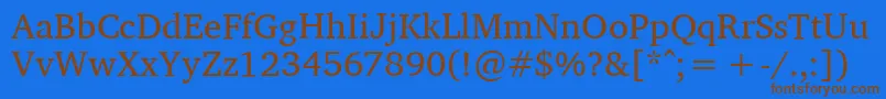 Шрифт Charissilr – коричневые шрифты на синем фоне