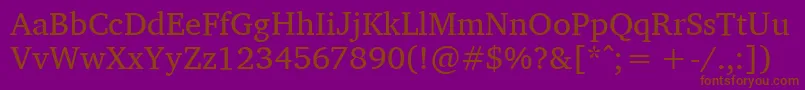 Charissilr Font – Brown Fonts on Purple Background