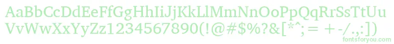 Charissilr Font – Green Fonts on White Background