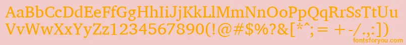 Charissilr Font – Orange Fonts on Pink Background