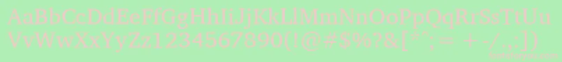 Charissilr Font – Pink Fonts on Green Background