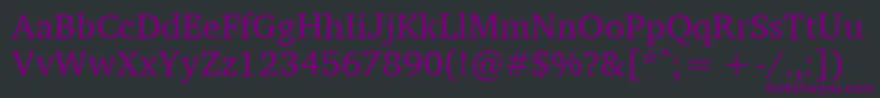 Шрифт Charissilr – фиолетовые шрифты на чёрном фоне