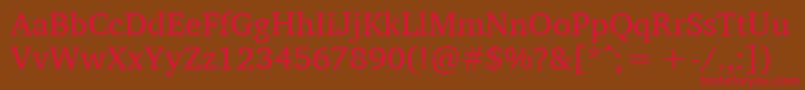 Charissilr Font – Red Fonts on Brown Background