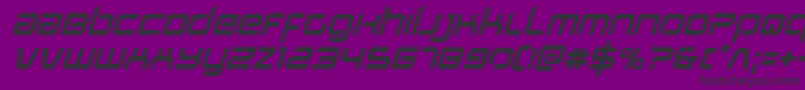 フォントStareagleital – 紫の背景に黒い文字