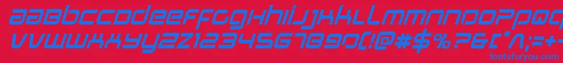 Stareagleital Font – Blue Fonts on Red Background