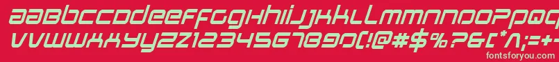 Stareagleital Font – Green Fonts on Red Background