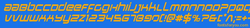 Stareagleital Font – Orange Fonts on Blue Background