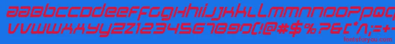 Stareagleital Font – Red Fonts on Blue Background