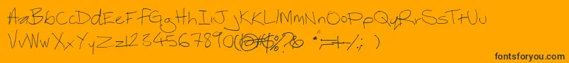 Thebestofmyloveregular-Schriftart – Schwarze Schriften auf orangefarbenem Hintergrund