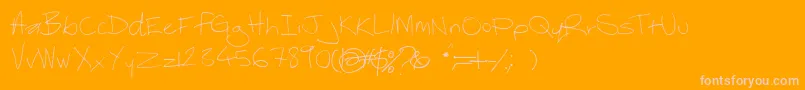 Thebestofmyloveregular Font – Pink Fonts on Orange Background