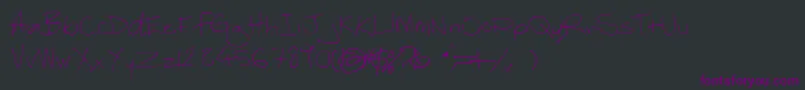 Thebestofmyloveregular Font – Purple Fonts on Black Background