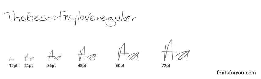 Thebestofmyloveregular Font Sizes