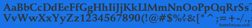 フォントVaniel1Bold – 黒い文字の青い背景