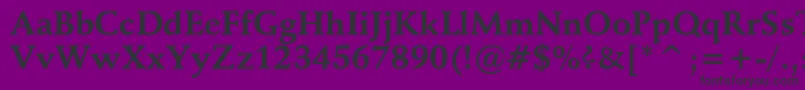 フォントVaniel1Bold – 紫の背景に黒い文字
