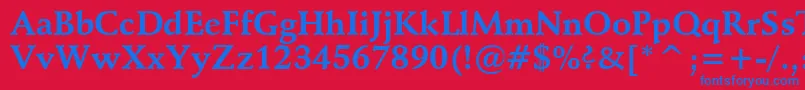 Vaniel1Bold Font – Blue Fonts on Red Background