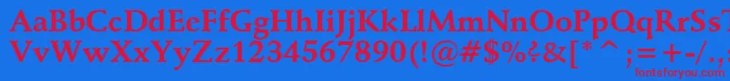 Vaniel1Bold Font – Red Fonts on Blue Background