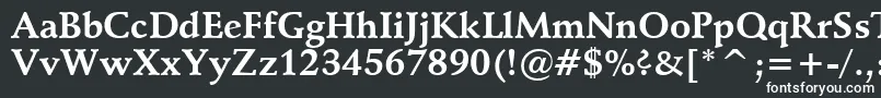 Шрифт Vaniel1Bold – белые шрифты на чёрном фоне