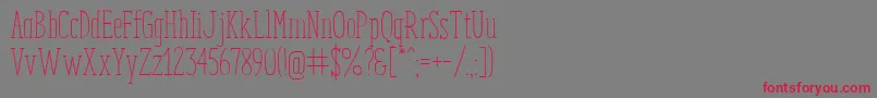 EnyoSlabLight Font – Red Fonts on Gray Background